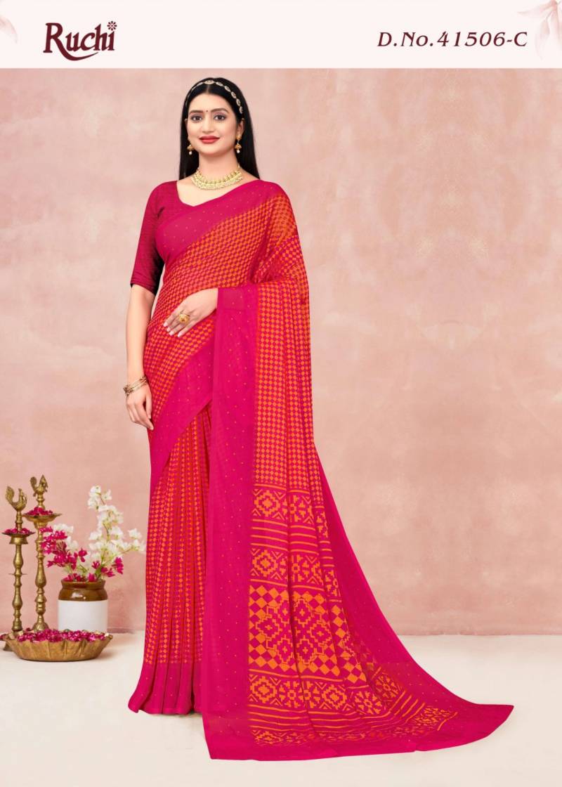 Star Chiffon Lehriya Vol 6 By Ruchi Printed Chiffon Saree
Wholesalers In Delhi