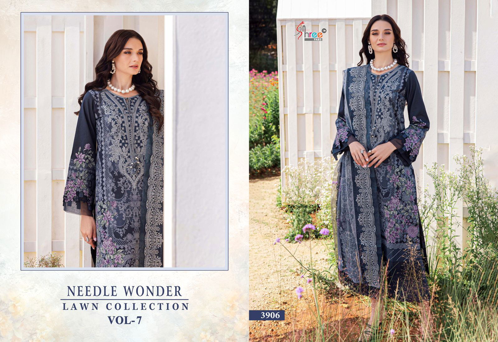 Needle Wonder Lawn Collection Vol 7 By Shree Cotton Pakistani Suits Orders In India