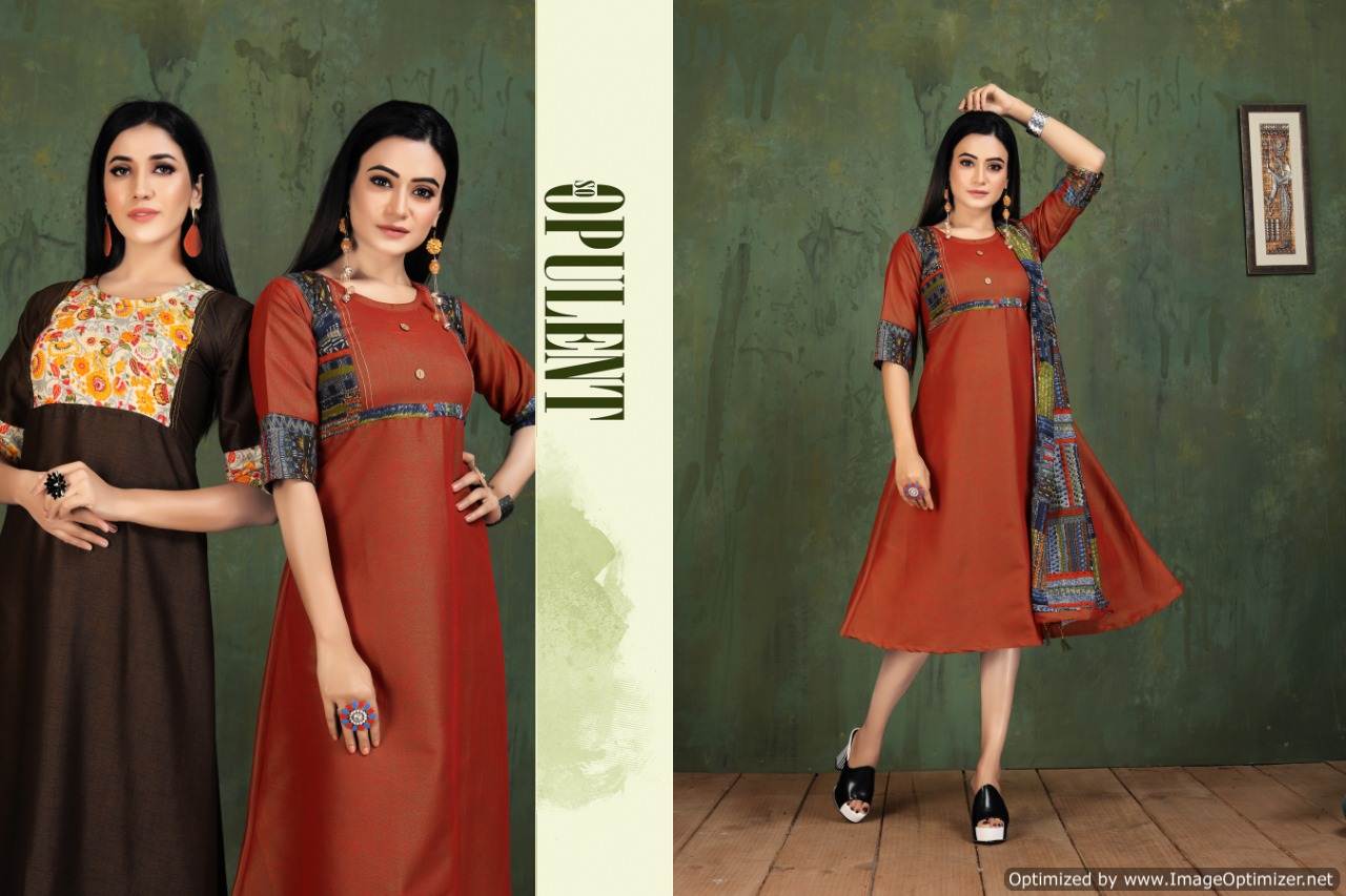 Kinti Patang Vol 13 New Fancy Collection Of Printed Designer Anarkali Cut Heavy Rayon Kurtis 