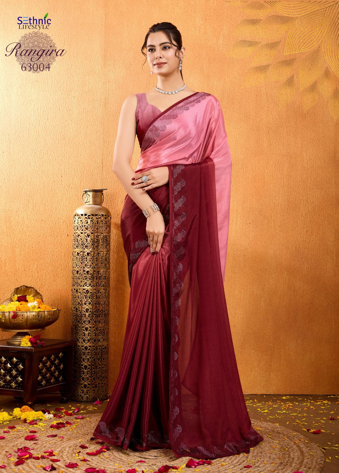 Rangira By Sethnic Chinnon Party Wear Saree Wholesale Shop In Surat