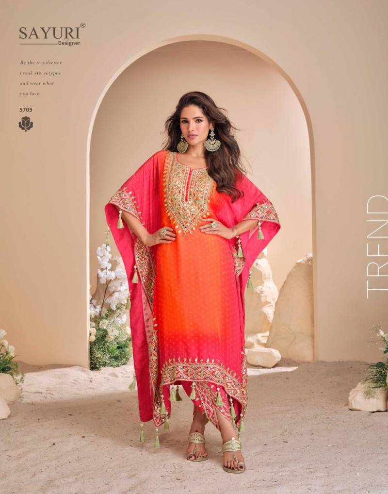Jhoomar Nx By Sayuri Designer Viscose Kaftan With Tulip Wholesale In India