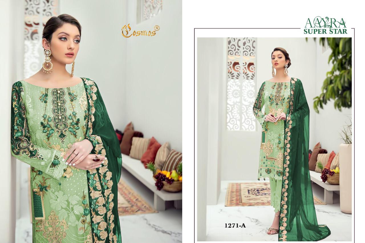 Cosmos Aayra Superstar Latest Fancy Designer Festive Wear Fox Georgette With Heavy Embroidery Pakistani Salwar Suits Collection
