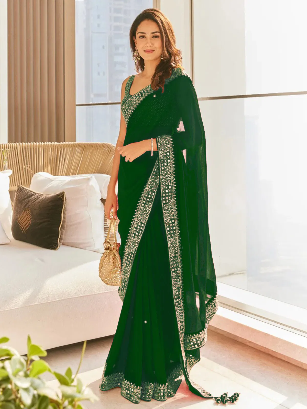 BT 381 Heavy Georgette Designer Sarees Wholesale Market In Surat