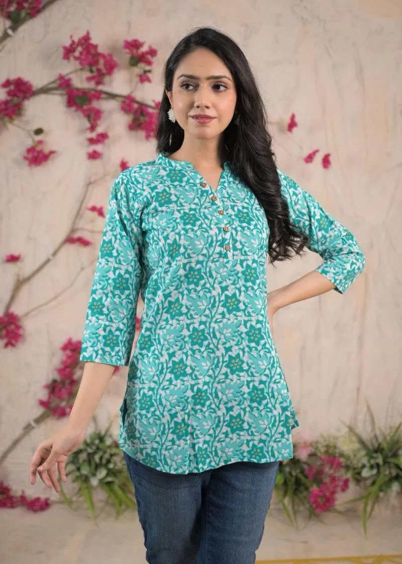 Nina F 03 Cambric Cotton Summer Short Kurti Wholesale Suppliers In Mumbai