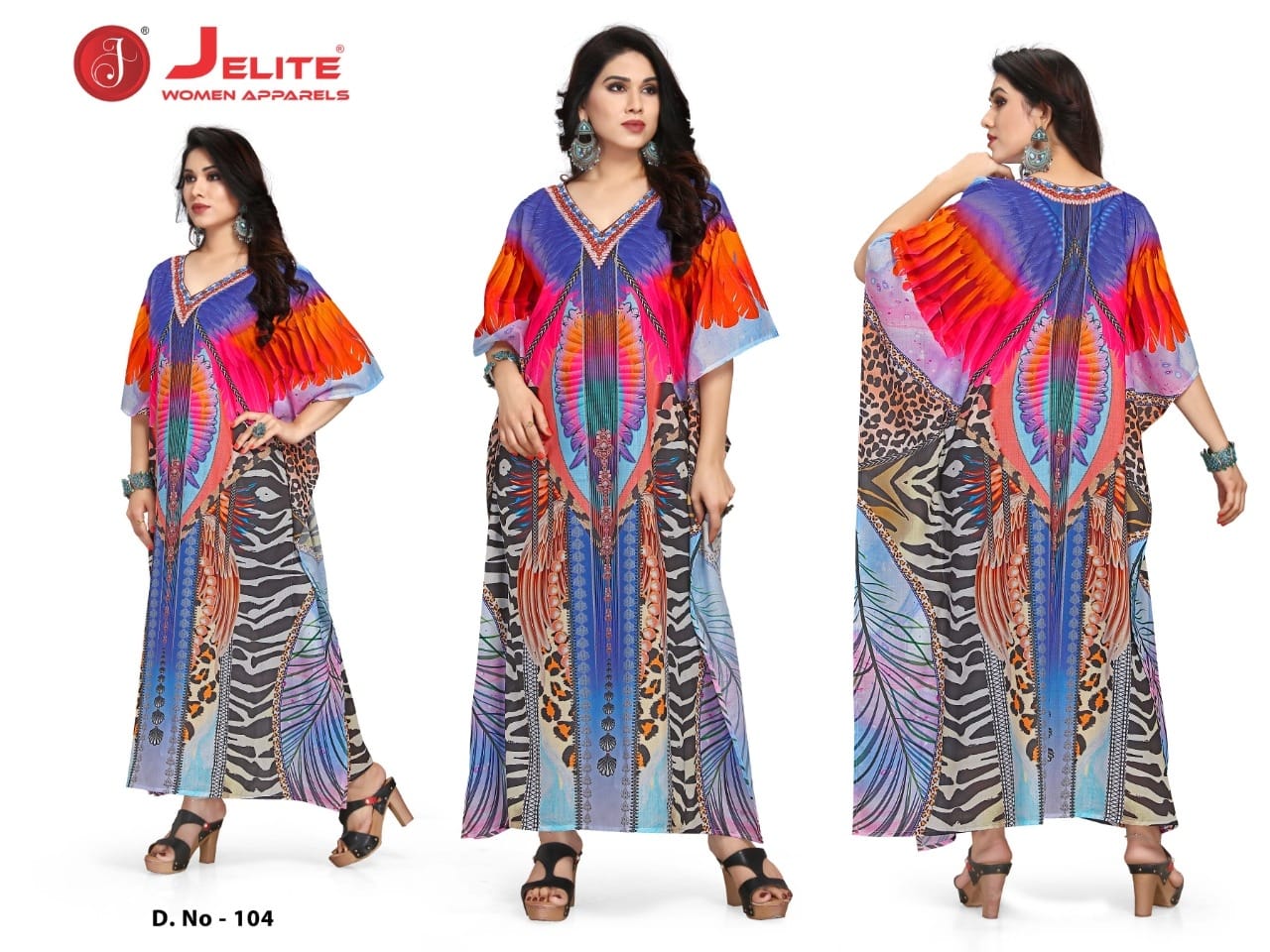 Jelite Stylish Latest Fancy Casual Wear Cotton Printed Kaftan Style Kurti Collection