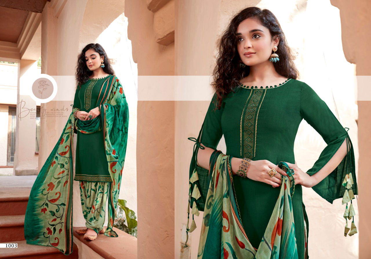 SWEETY FASHION FANTA Latest Fancy Regular Wear Rayon With Swarovski  Work Tailored And Border Heavy salwar Suit Collection