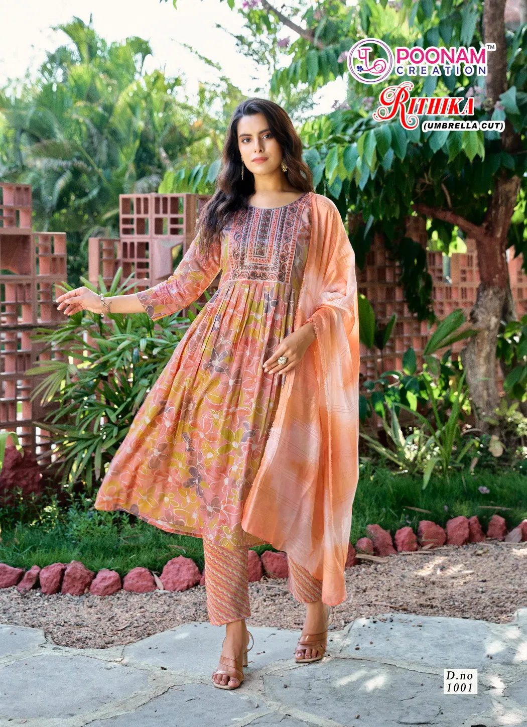 Rithika By Poonam Capsule Foil Printed Kurti Bottom With Dupatta Exporters In India