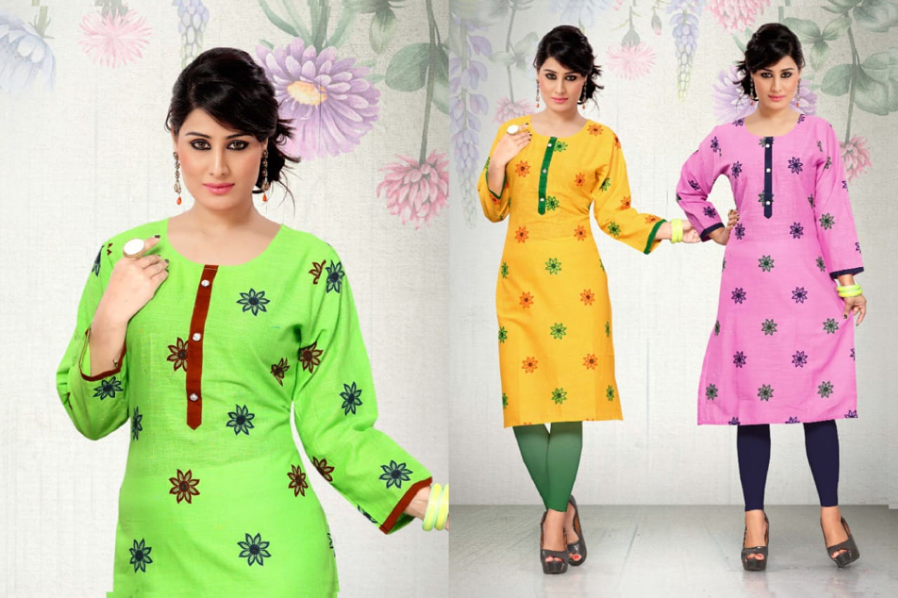 Shreen 1112 Latest Regular Wear Cotton Designer Kurti Collection
