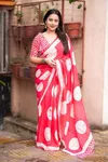 Scmd Anokhi A Digital Printed Linen Cotton Fancy Saree Wholesale Market Surat