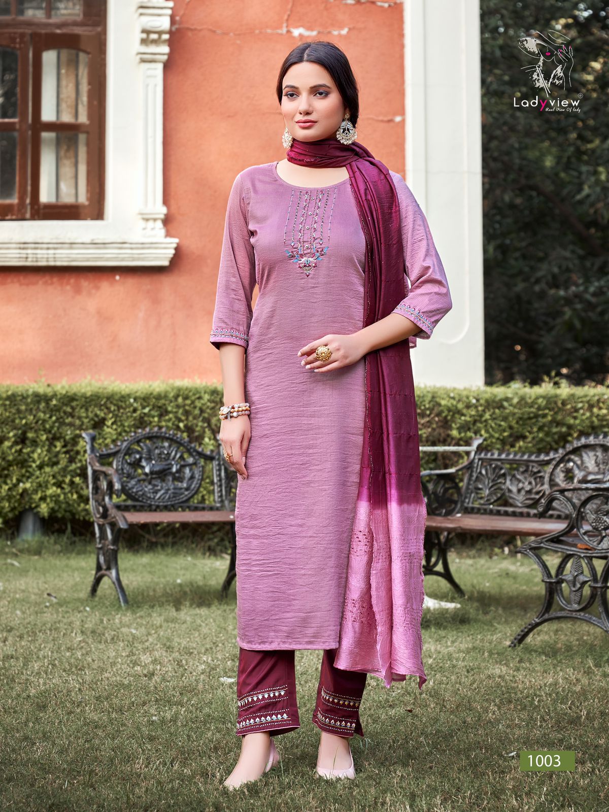 Ladyview Geet Fancy Wear Designer Kurti With Pant And Dupatta Collection
