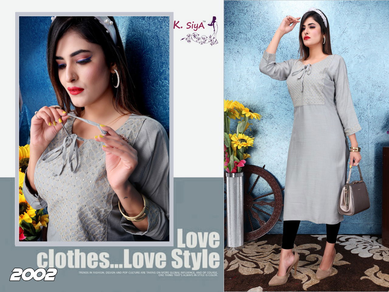 K Siya Saffron Rayon latest fancy Regular Casual Wear Designer Kurtis Collection
