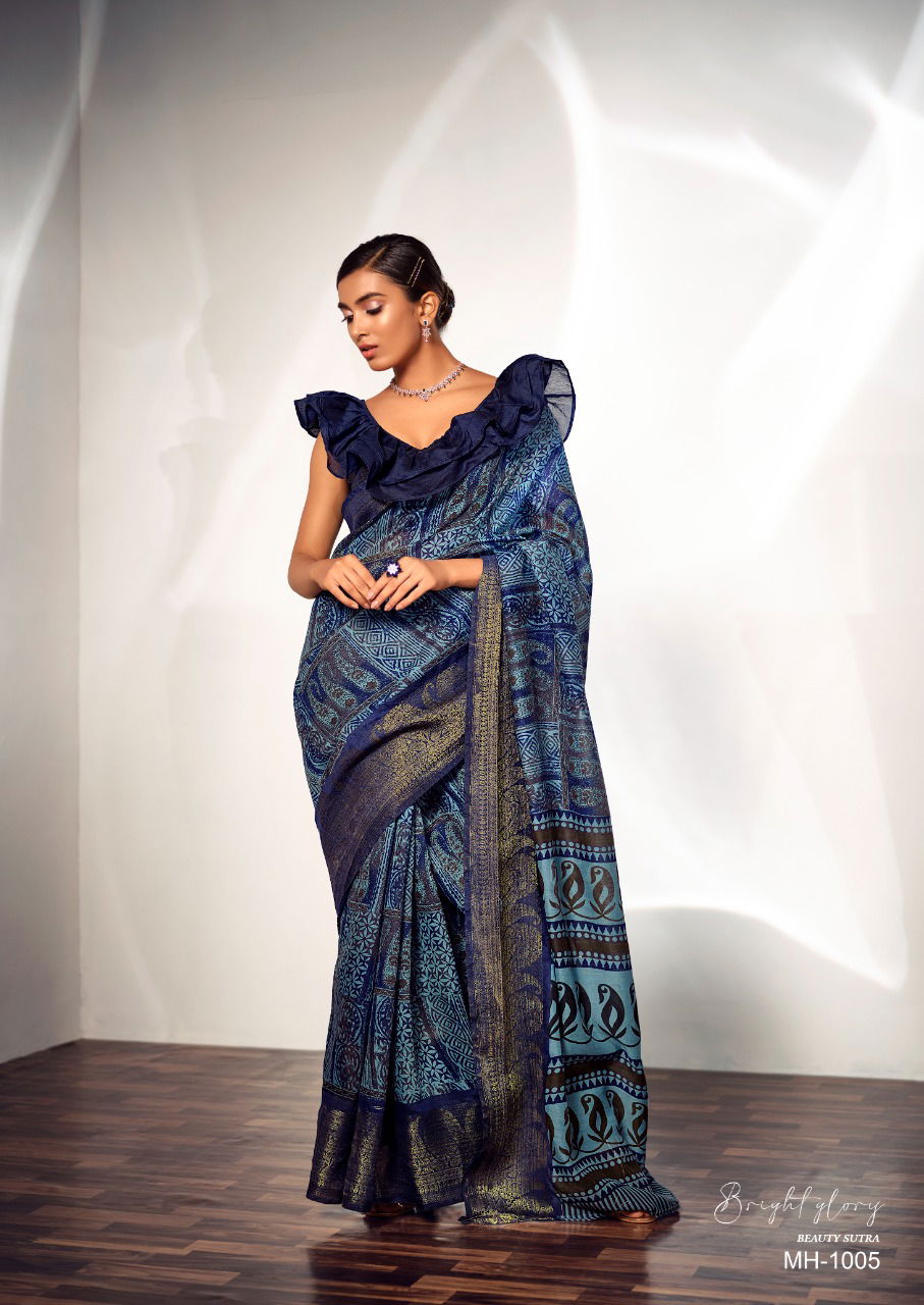 Sr Mahira Fancy Wear Pure Handlooms Printed Festive Wear Designer Saree Collection
