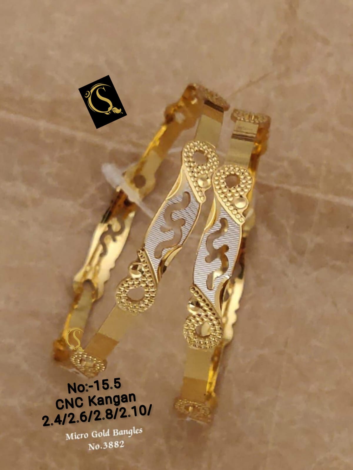 Designer Accessories 2 Micro Gold Bangels Catalog
