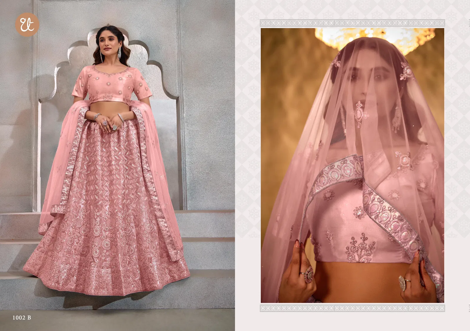 Eeva Vol 2 By Tt Butterfly Net Weeding Wear Lehenga Choli Exporters In India