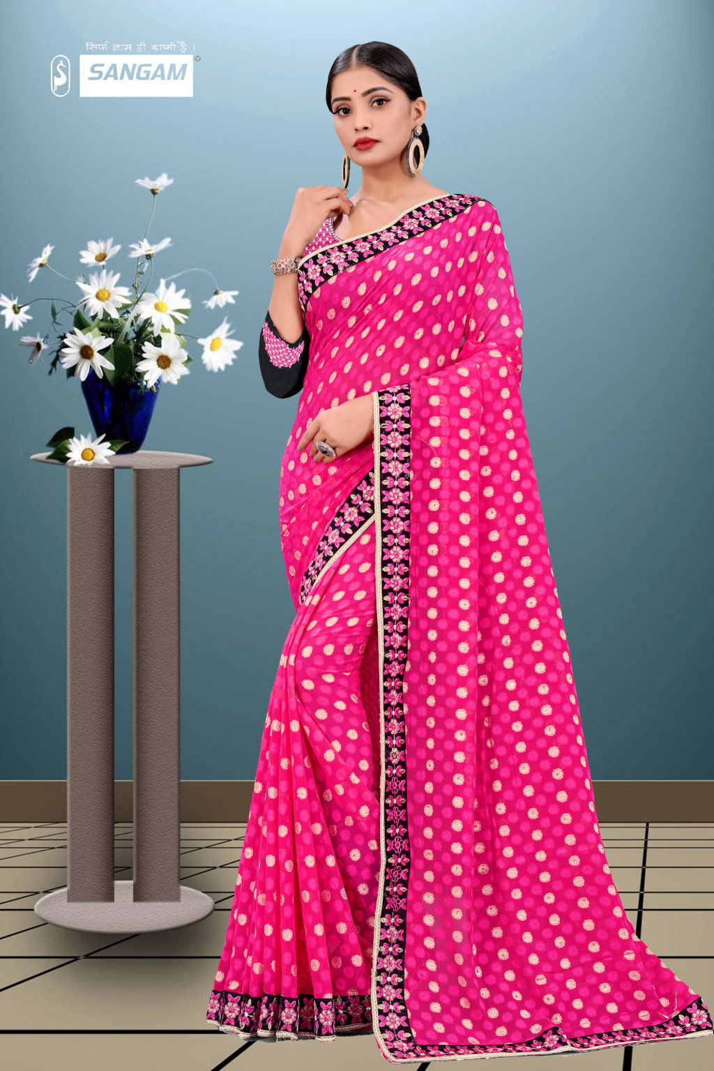 Sangam Pihu 2 Fancy Designer Casual Wear Georgette Printed  Sarees Collection
