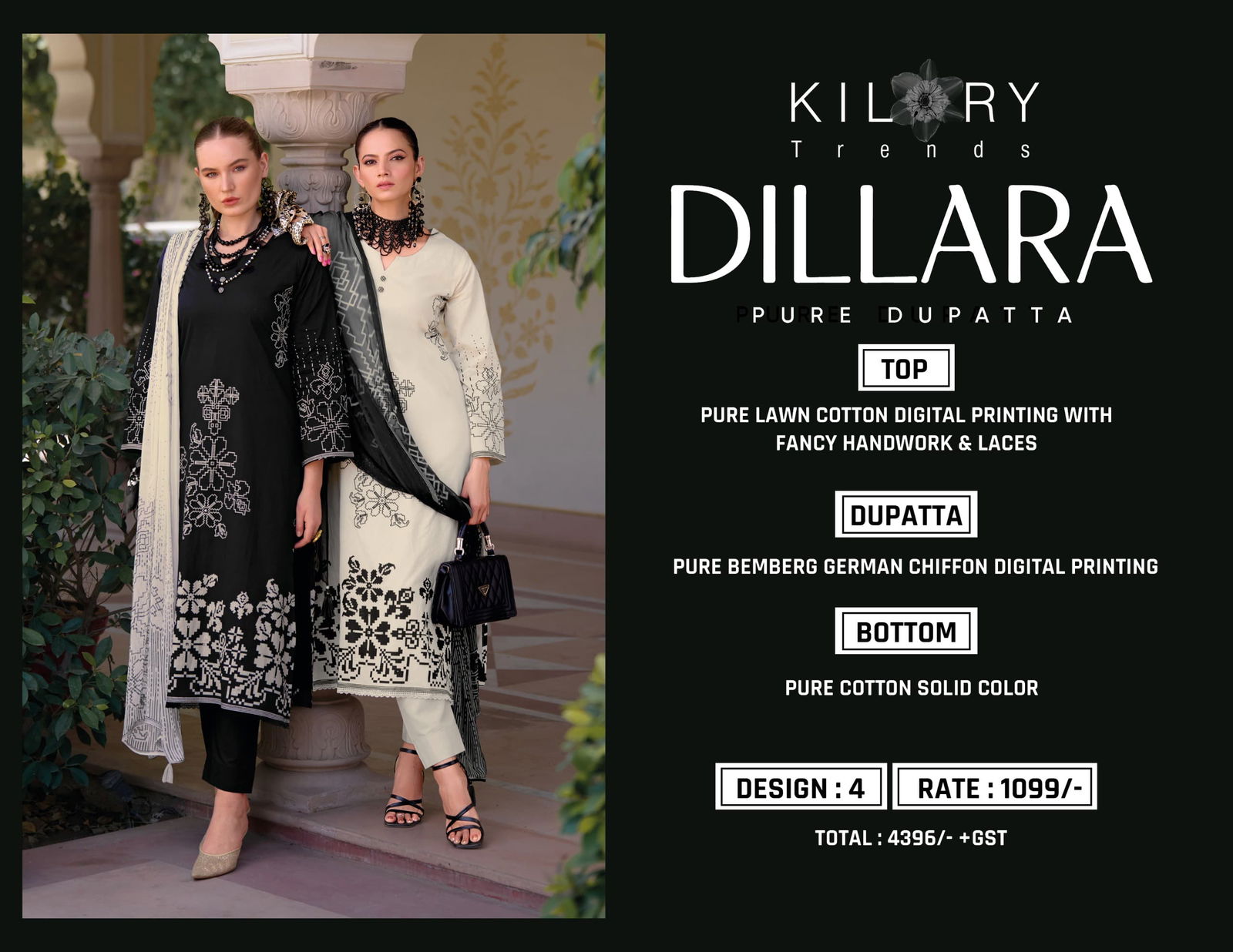 Dildara By Kilory Lawn Cotton Digital Printed Salwar Kameez Orders In India