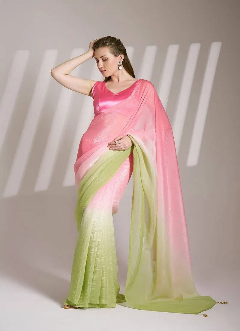 Ziva 40 Beautiful Chiffon Party Wear Saree Wholesale In India