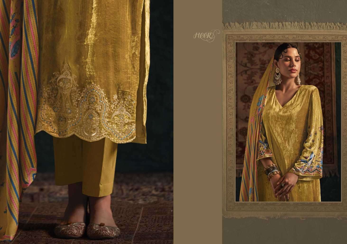 Kimora Heer Salam E Ishq Winter Wear Velvet Printed Suits Catalog
