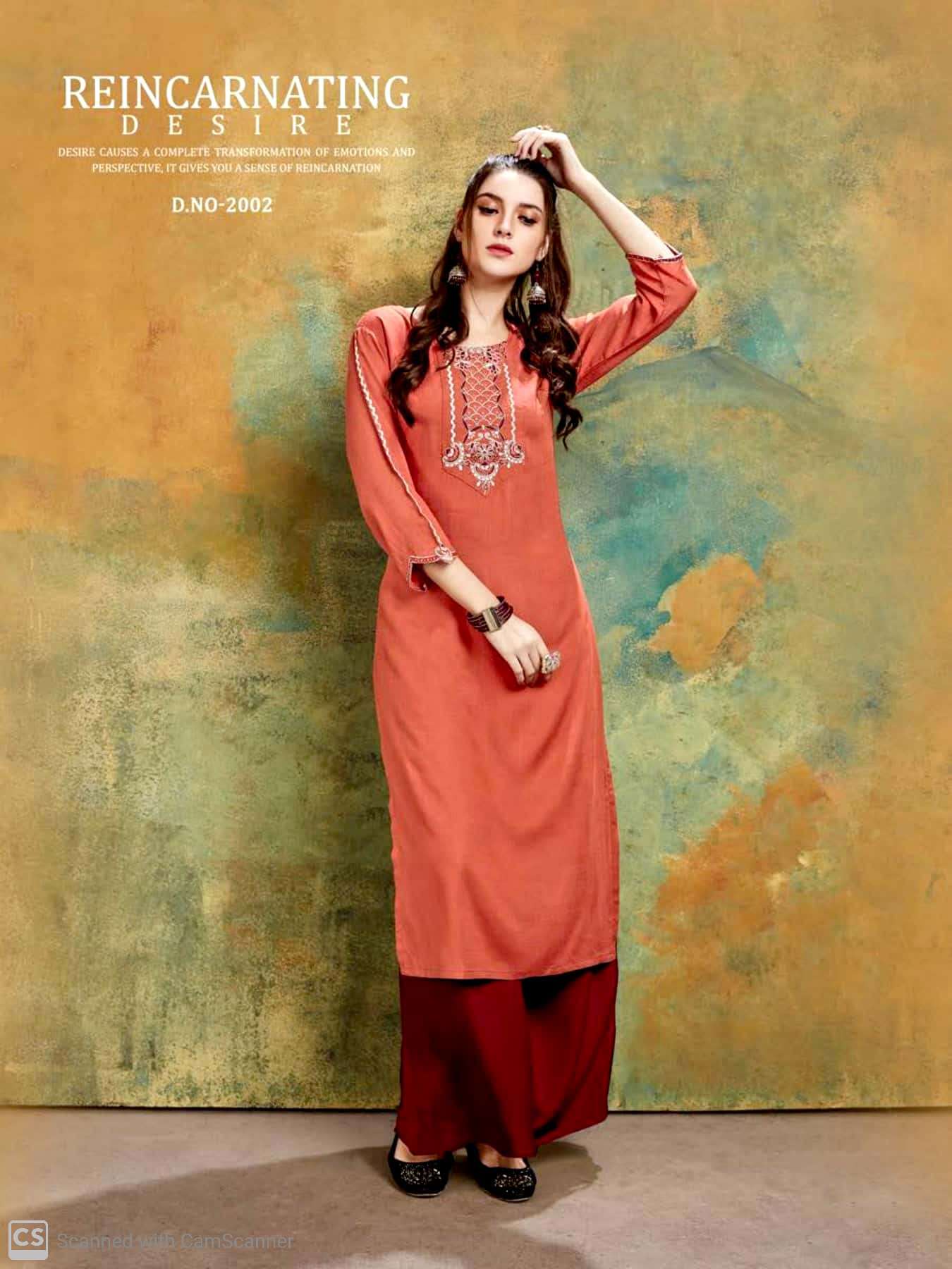 C9 Polite Latest Casual Wear Designer Rayon Slub with Fancy Embroidery Sleeves Work Kurti With Bottom Collection 
