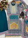LG 1834 Fancy Maslin Printed Embroidered Readymade Top and Pant With Dupatta Wholesale Online