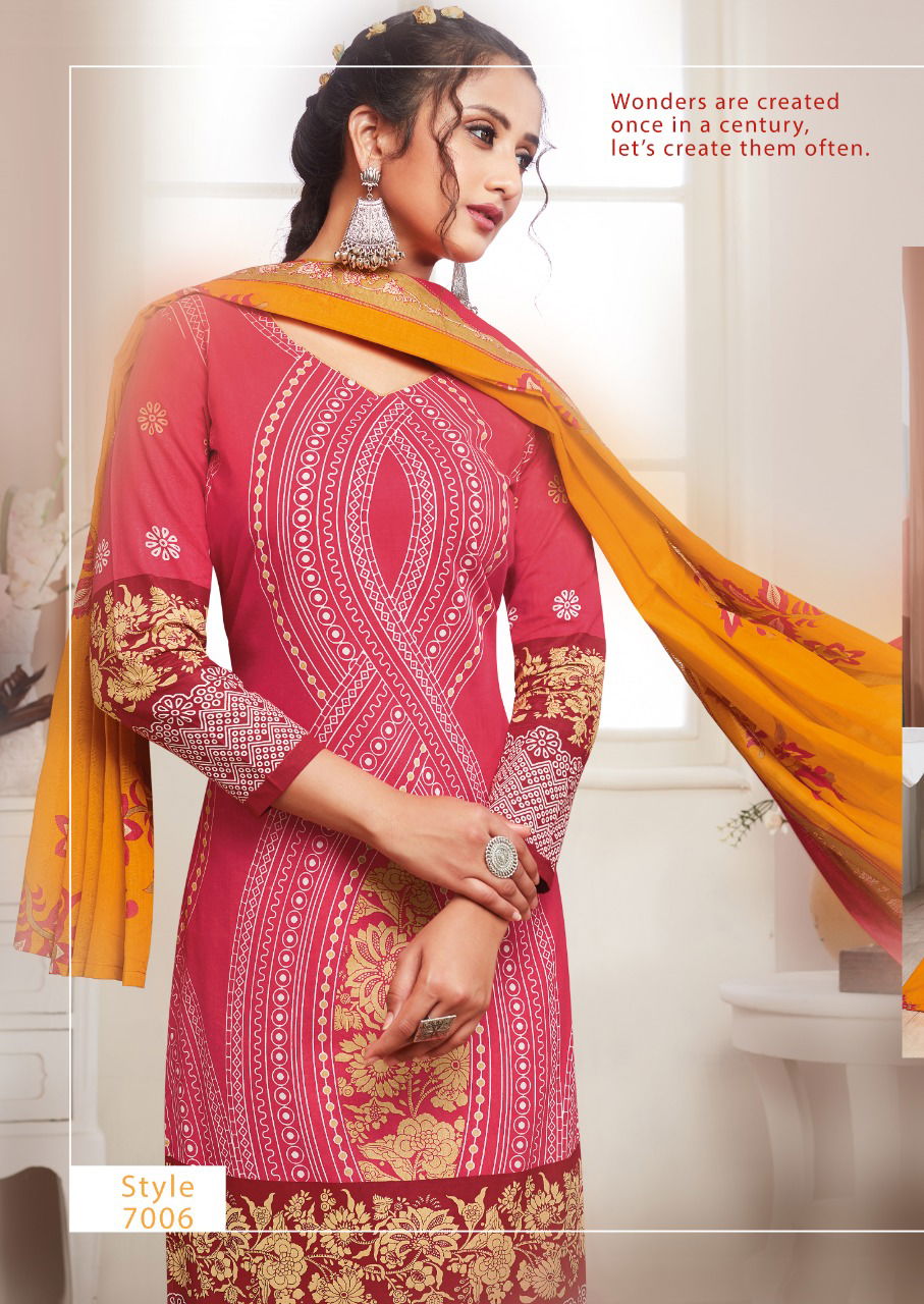 Akash Noor E Shabhnam 7 Cotton Printed Regular Wear Dress Material Collection
