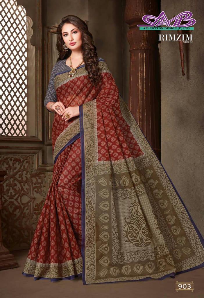 Ab Rim Zim Latest Regular Wear Cotton weaving Designer Printed Sarees Collection