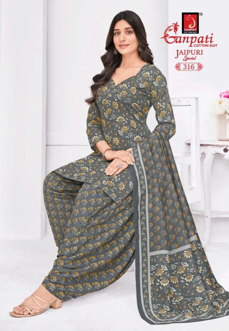 Jaipuri Special Patiyala Vol 15 By Ganpati Fancy Cotton Dress Material Wholesale Online