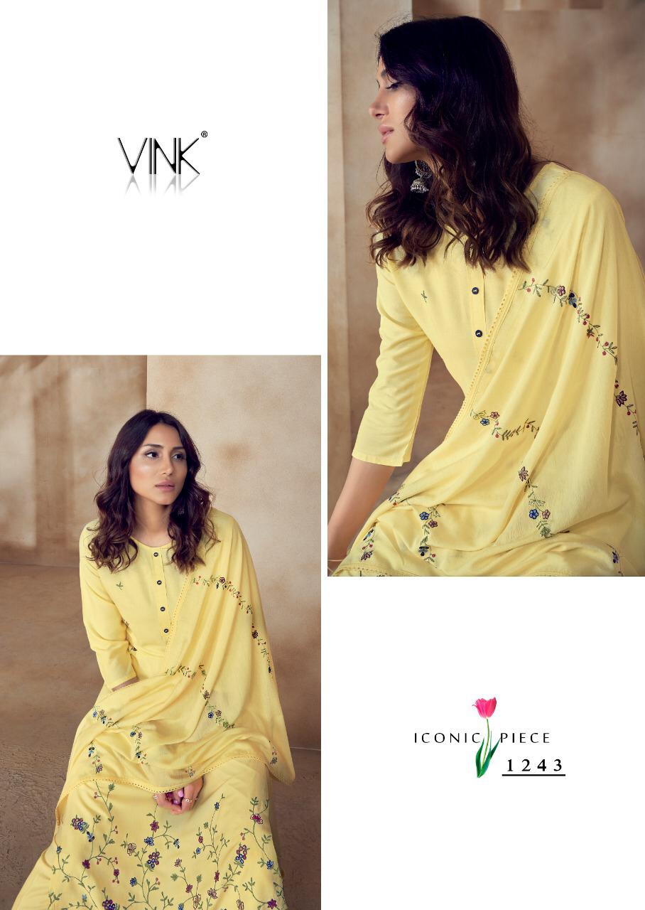 VINK WONDER Fancy Heavy Festive Wear Premium Rayon Kurta With Pant Readymade Collection 