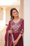 Sn 2407 Beautiful Georgette Gown With Dupatta Wholesalers In Delhi