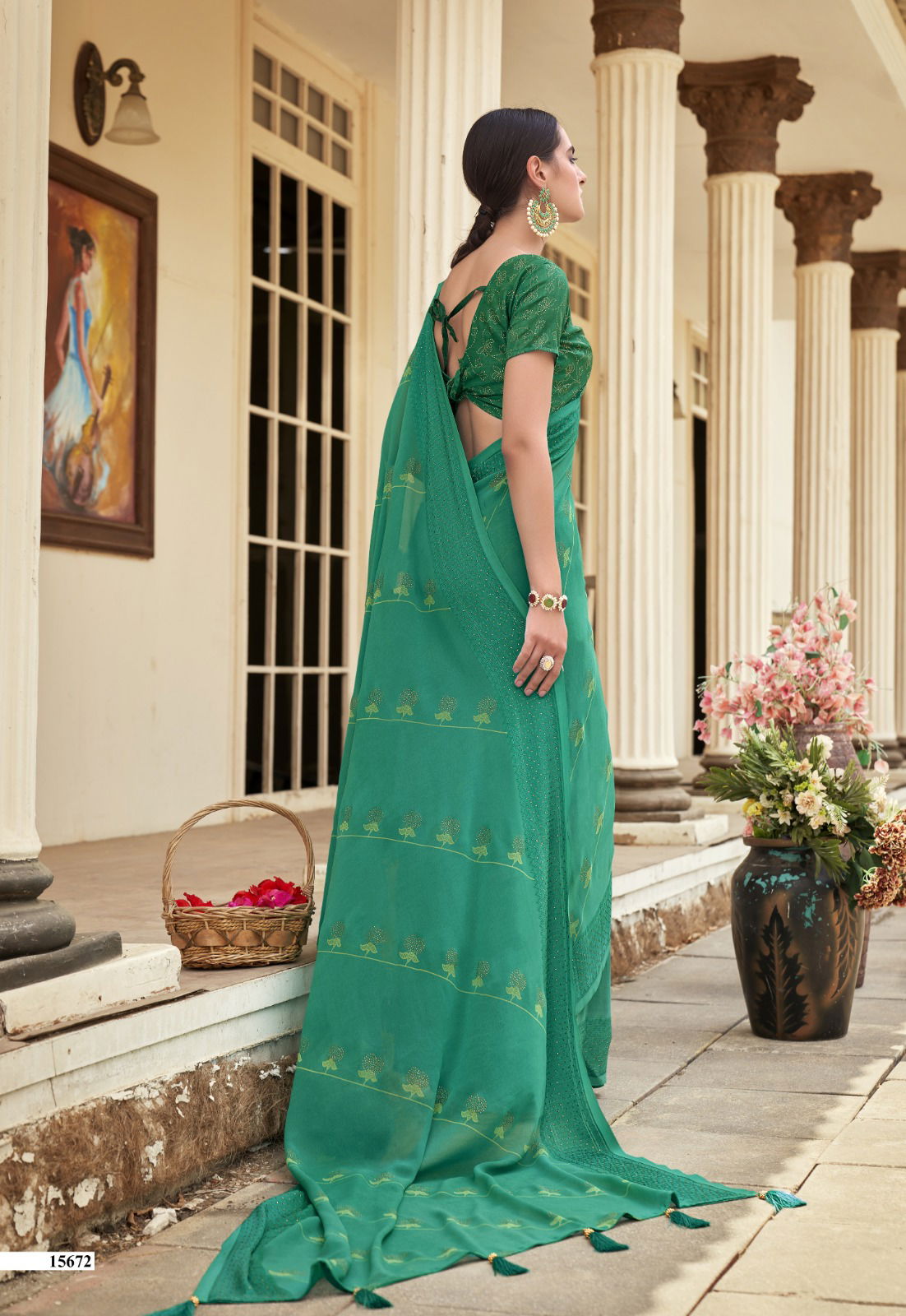Sweksha By Vallabhi Printed Floral Georgette Wholesale Sarees Suppliers In Mumbai