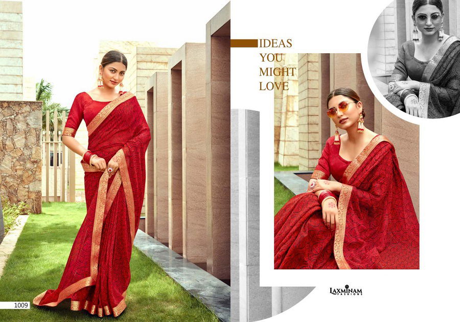 Kalista Shagun Casual Wear Georgette Printed Saree Collection
