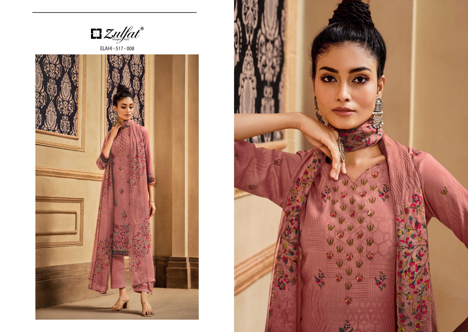 Elahi By Zulfat Printed Pashmina Dress Material Catalog