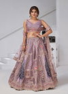 Purple Colour Banarsi Silk Lahenga With Blouse And Dupatta Wholesale Online Kf 2150