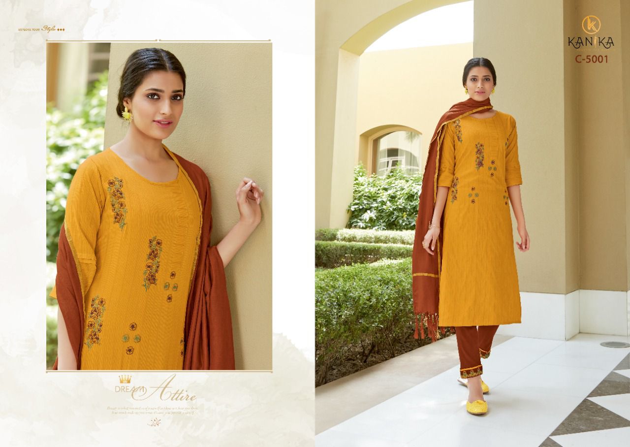 Kanika Charli Rayon Embroidery Festive Wear Designer Latest Ready Made Collection
