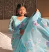 DAC Sky Floral Printed Faux Georgette 1 Minute Readymade Saree Wholesale In India