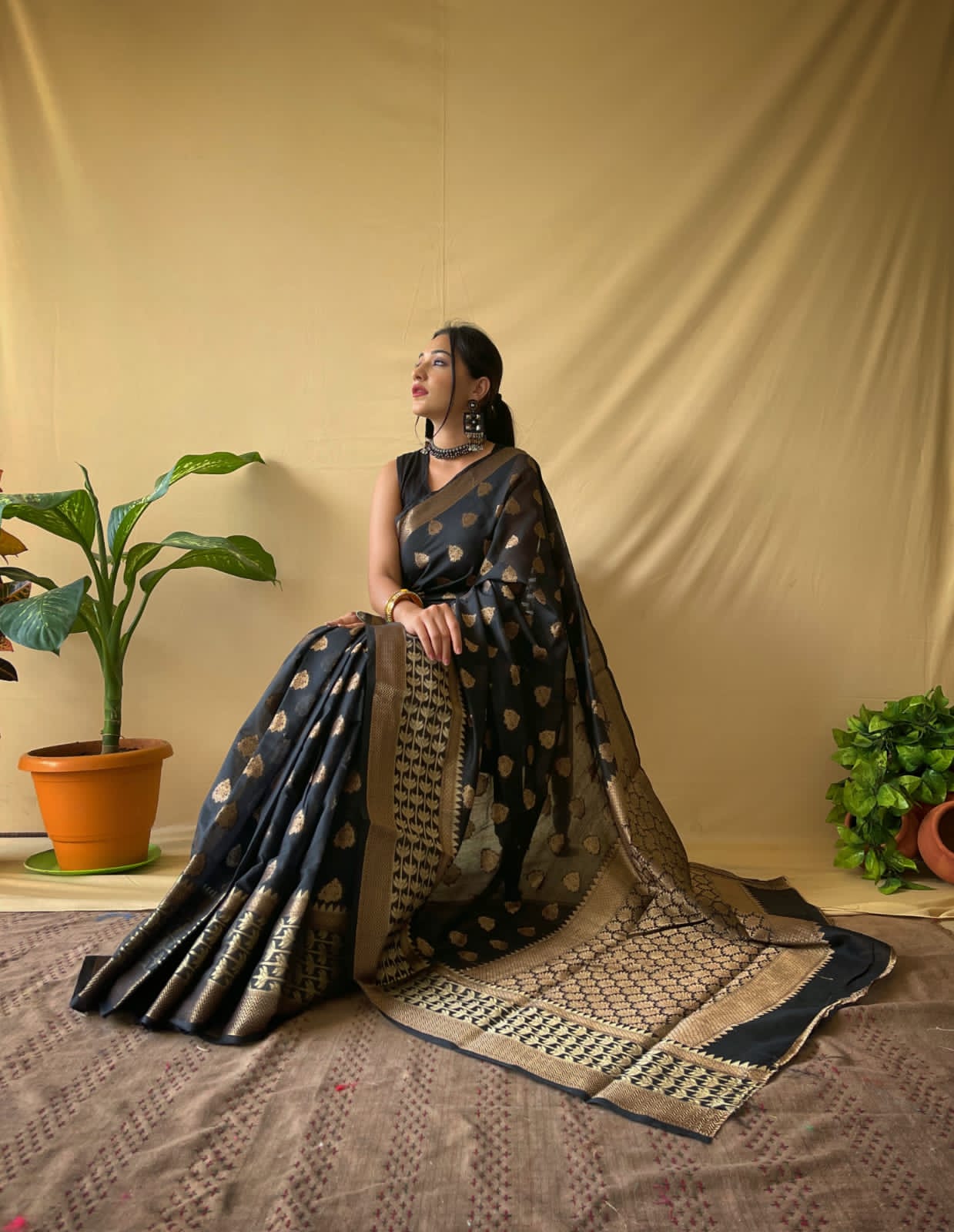 Bt 55 Festive Wear Designer Fancy Weaving Soft Cotton Saree Collection
