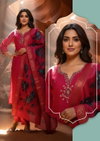 Naisha K 327 Vol 2 Silk Handwork Kurti With Pant Dupatta Exporters In India