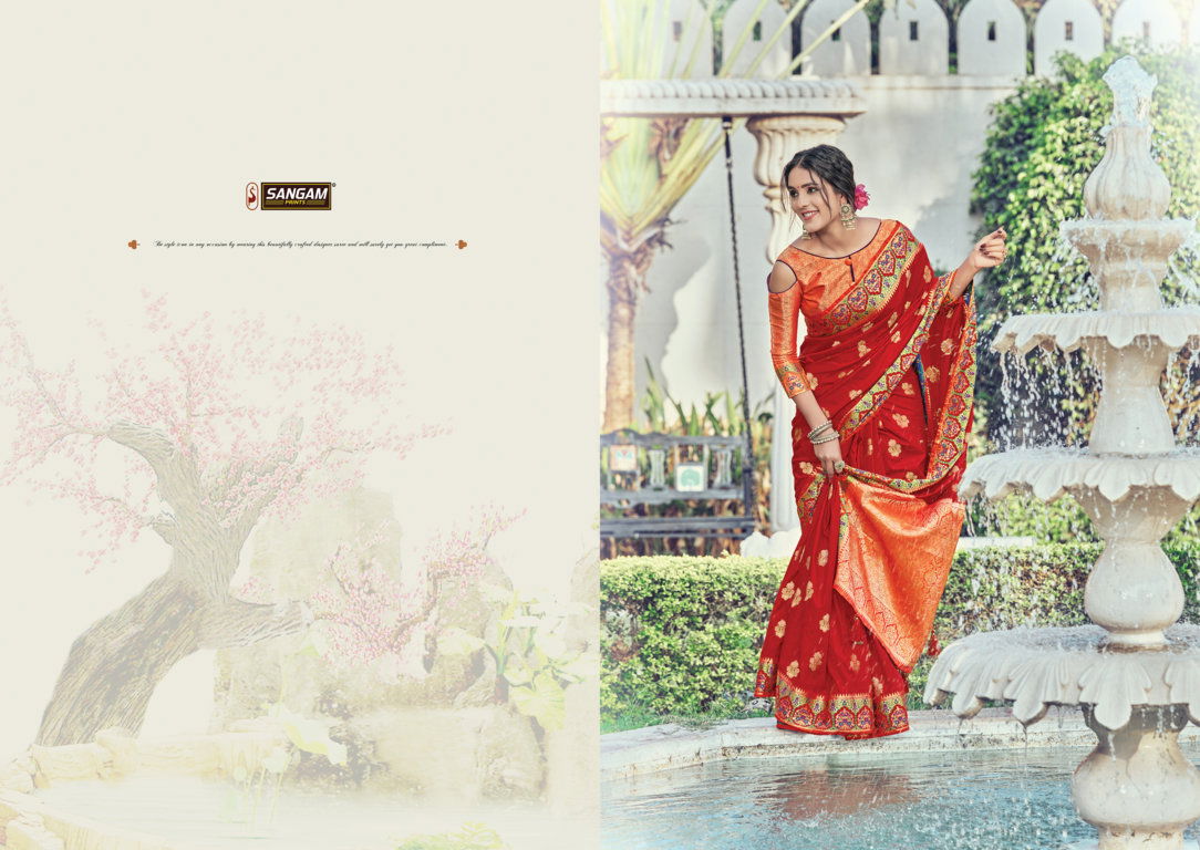 Sangam Chandchakori Latest francy Designer Silk Festive Wear Pure Silk Saree Collection
