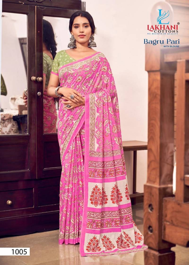 Bagru Pari Vol 1 By Lakhani Cotton Printed Fancy Saree Wholesale Online