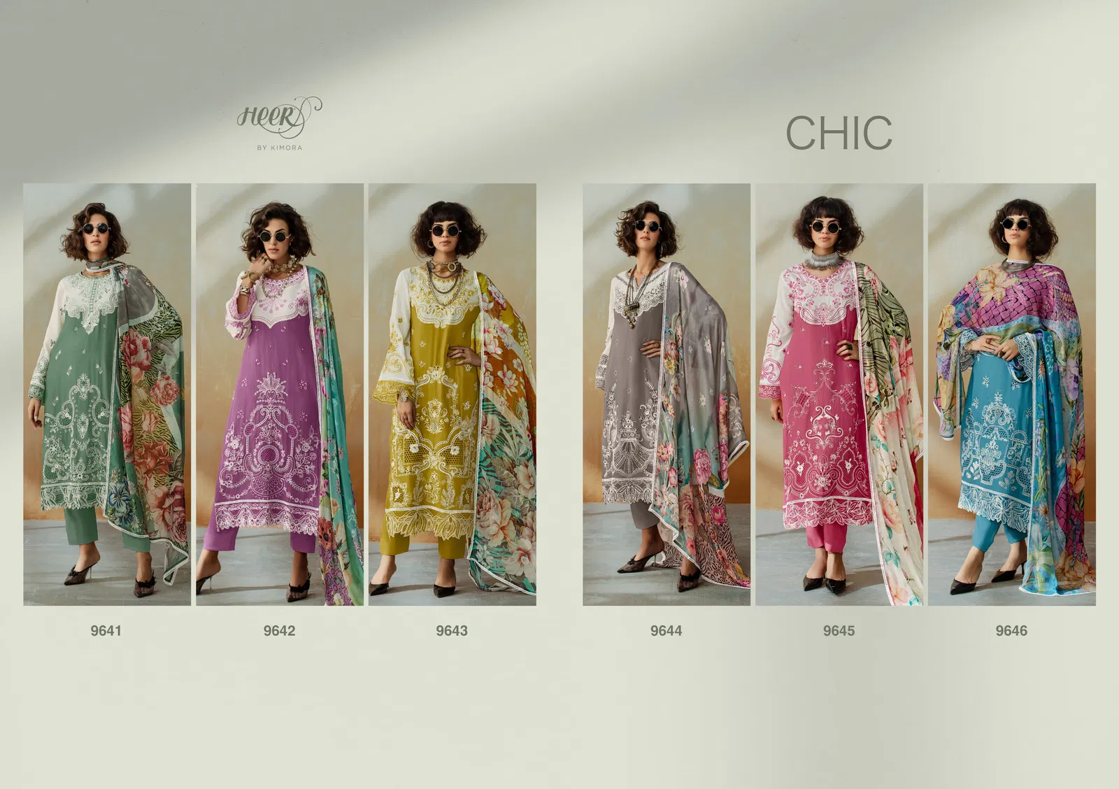 Chic By Kimora Heer Muslin Embroidery Salwar Suits Wholesale Shop In Surat
