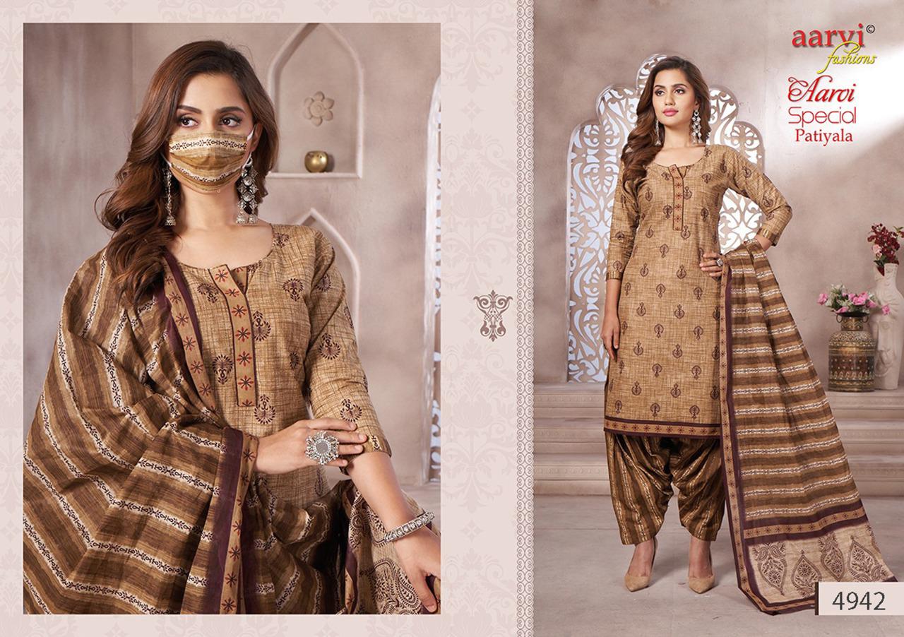 Aarvi Special Patiyala 14 Latest Fancy Designer Casual Wear pure cotton Printed Readymade salwar Suit Collection
