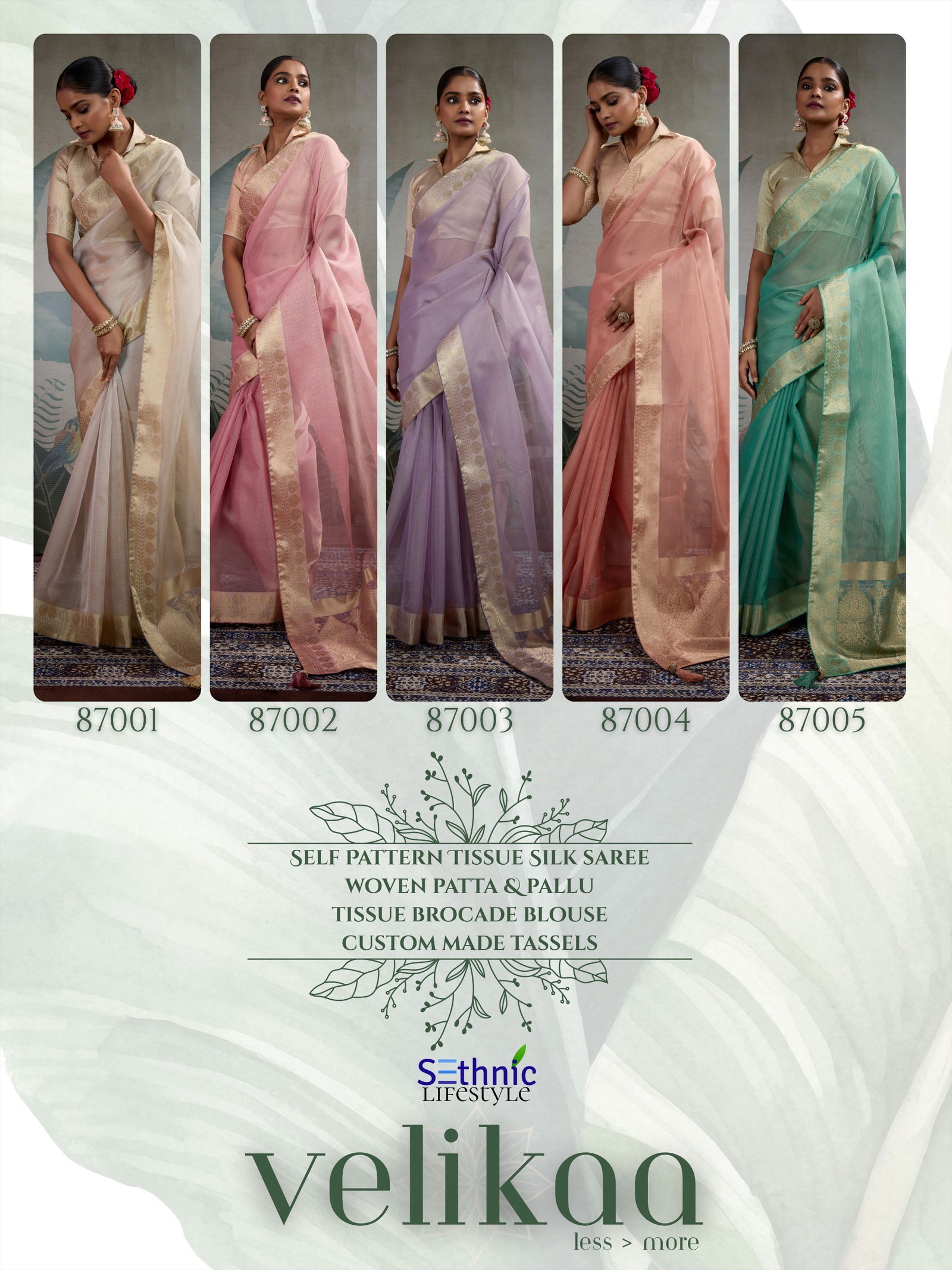 Velikaa By Sethnic Tissue Silk Wholesale Party Wear Saree Suppliers In India