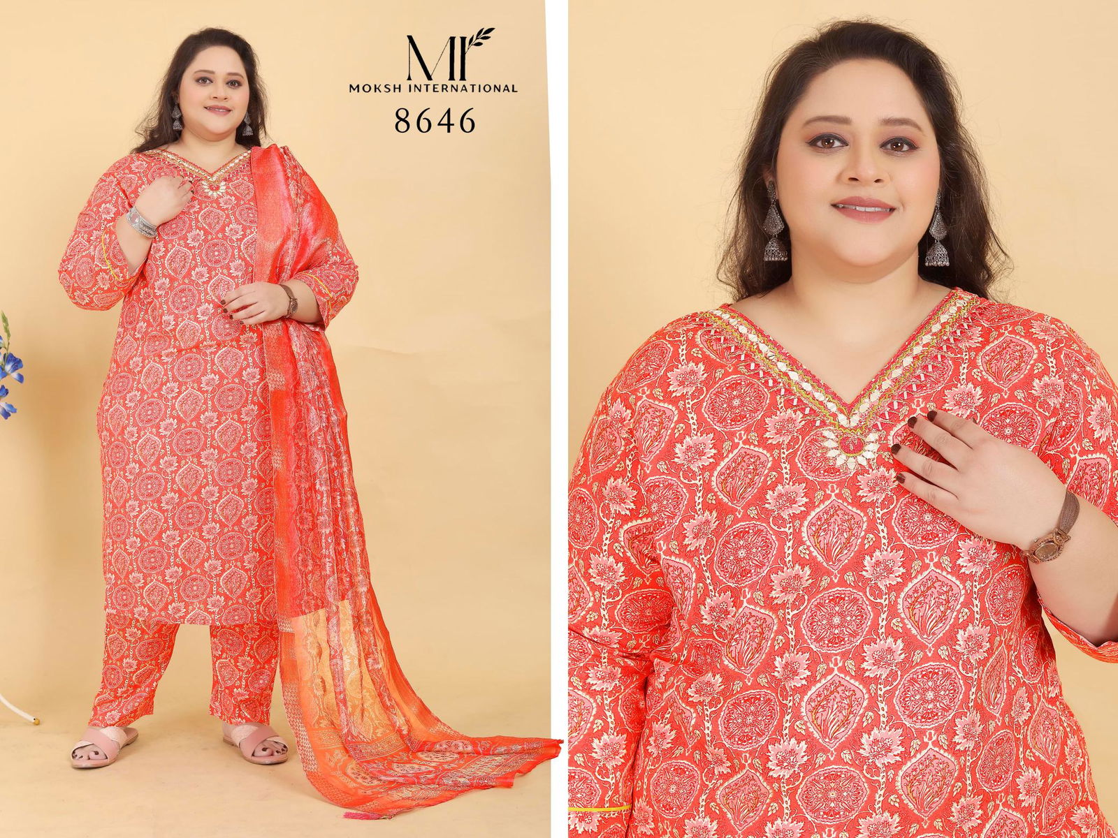 Big Size Royal Vol 1 By Moksh Rayon Kurti With Bottom Dupatta Orders In India