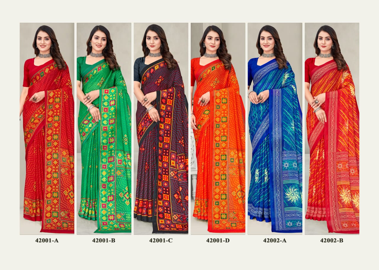 Star Chiffon Vol 192 By Ruchi Chiffon Surat Daily Wear Saree Wholesale Market
