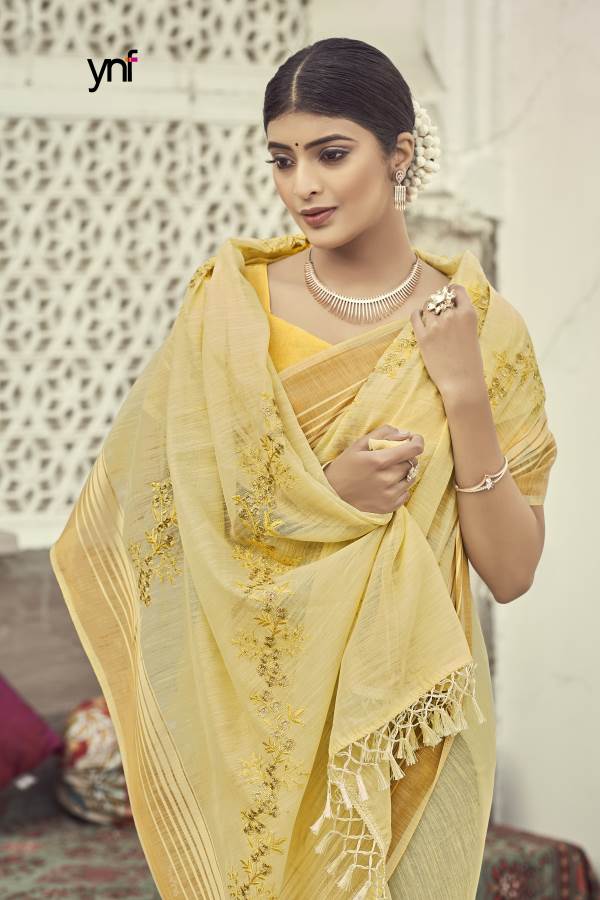 Ynf Jethani Designer Fancy Work Cotton Printed Latest Saree Collection