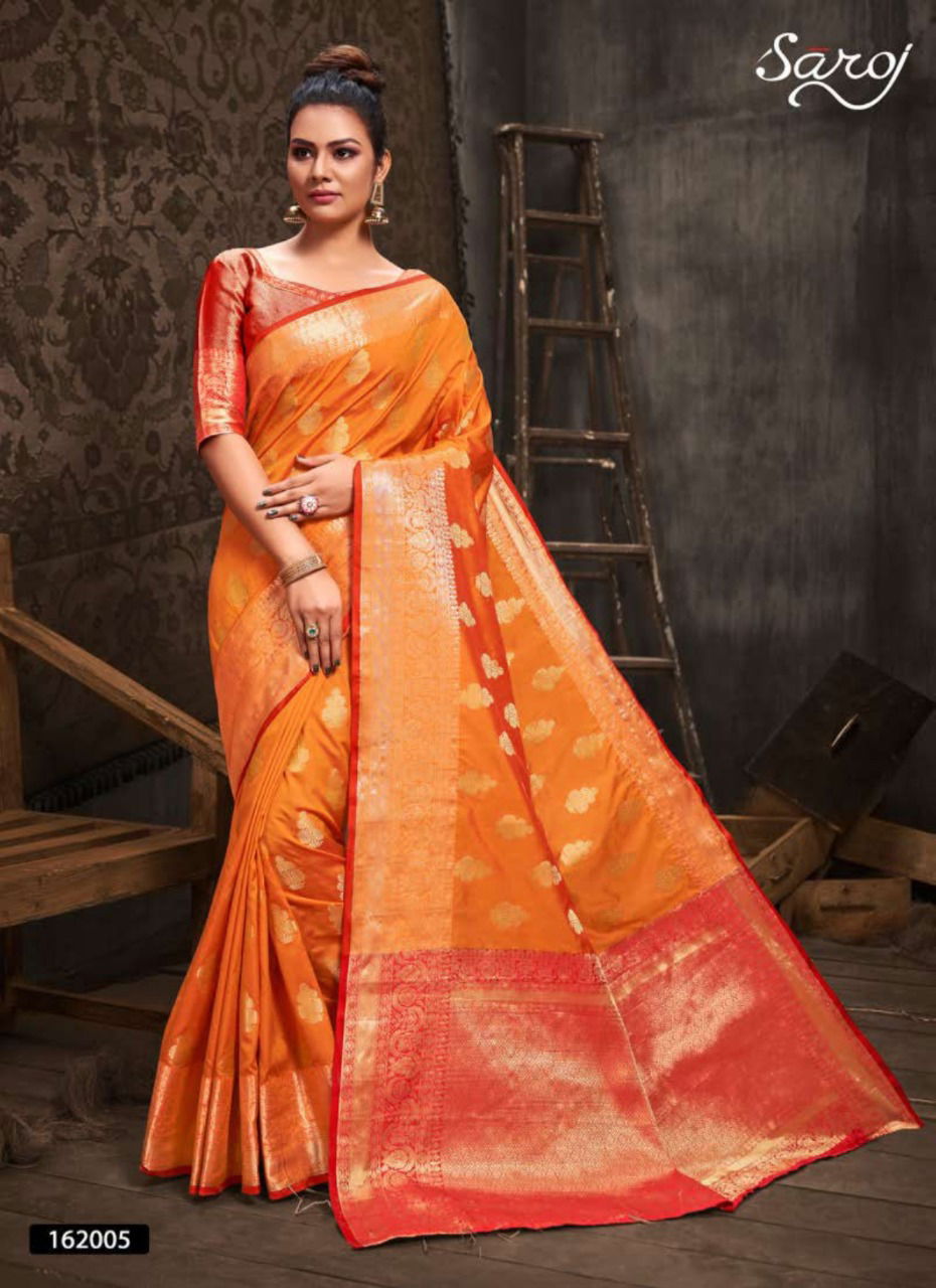Saroj Tannu Latest Fancy designer Wedding Wear Printed Silk Saree Collection