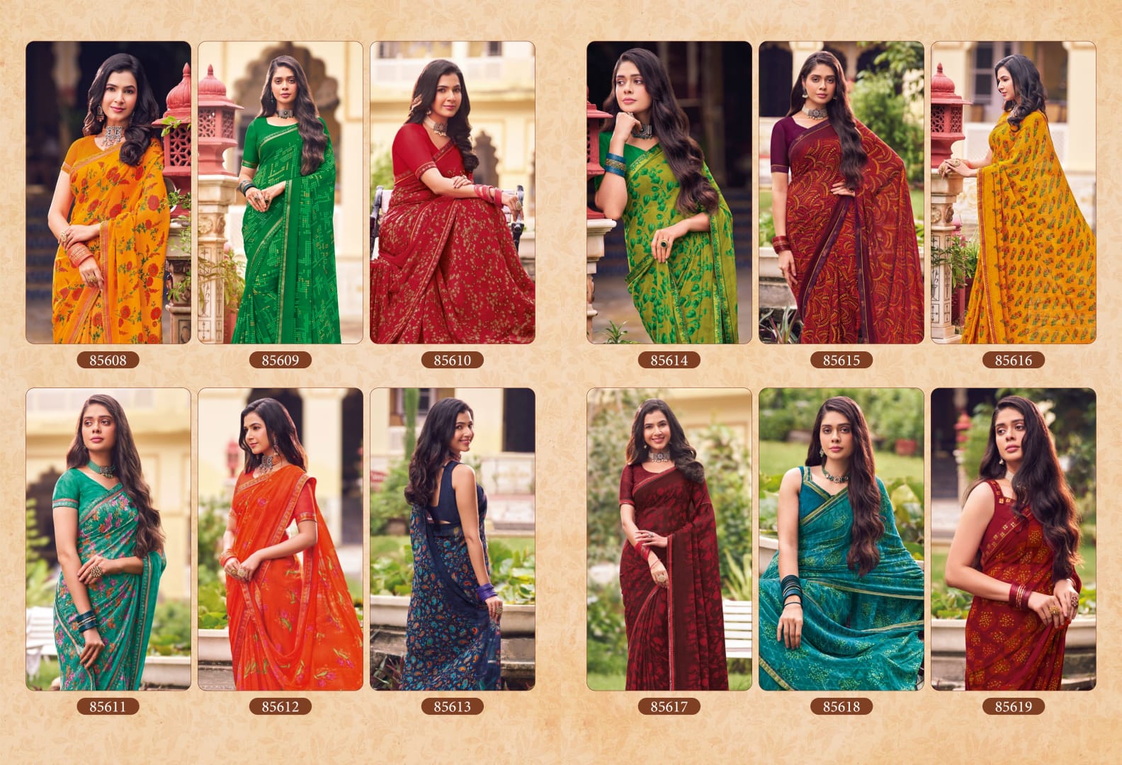 Tulsi Vol 9 By Vipul Georgette Daily Wear Sarees Wholesalers In Delhi