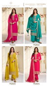 Saiyaara By Vinay Kuleesh Muga Silk Embroidery Wholesale Salwar Kameez In India