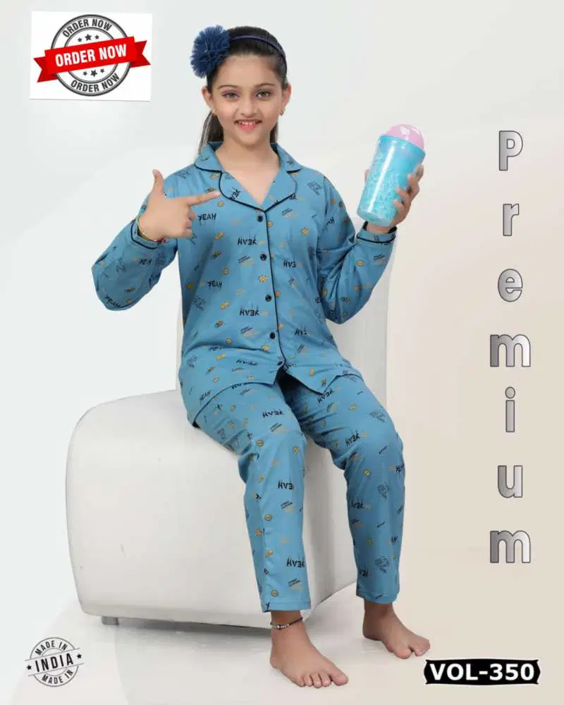 Summer Special Kids Collar Ns Vol Dn 350 Cotton Night Suits Wholesale Clothing Distributors In India