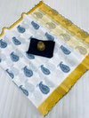 MG 396 Gold Jari Border Soft Cotton Sarees Wholesale Market In Surat
